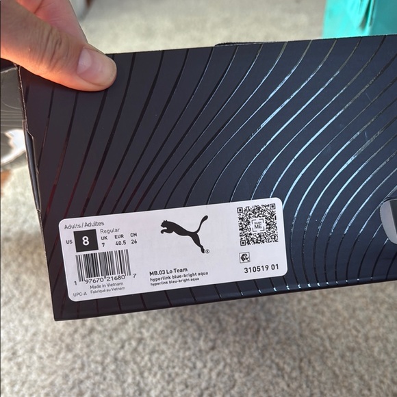 Puma Kids Aqua and Blue Sneakers - Picture 2 of 5